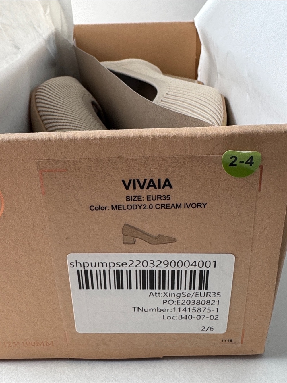 VIVAIA Melody2.0 Cream Ivory Women's Knit Heels